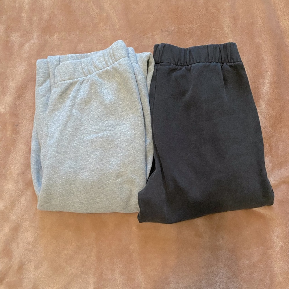 Brandy Melville Rosa Sweatpants Gray Dark Grey Bundle of Two